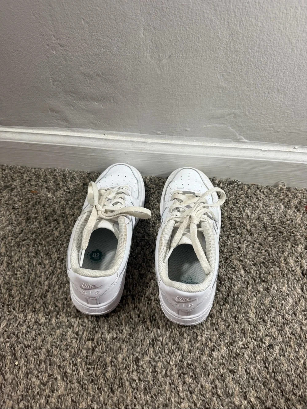 Nike Kids White Low-Top Sneakers with Lace-Up Closure